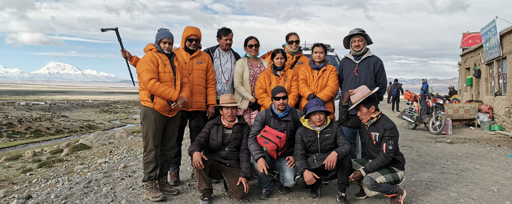 Group of Pilgrims performing Kailash Mansarovar Yatra in 2019